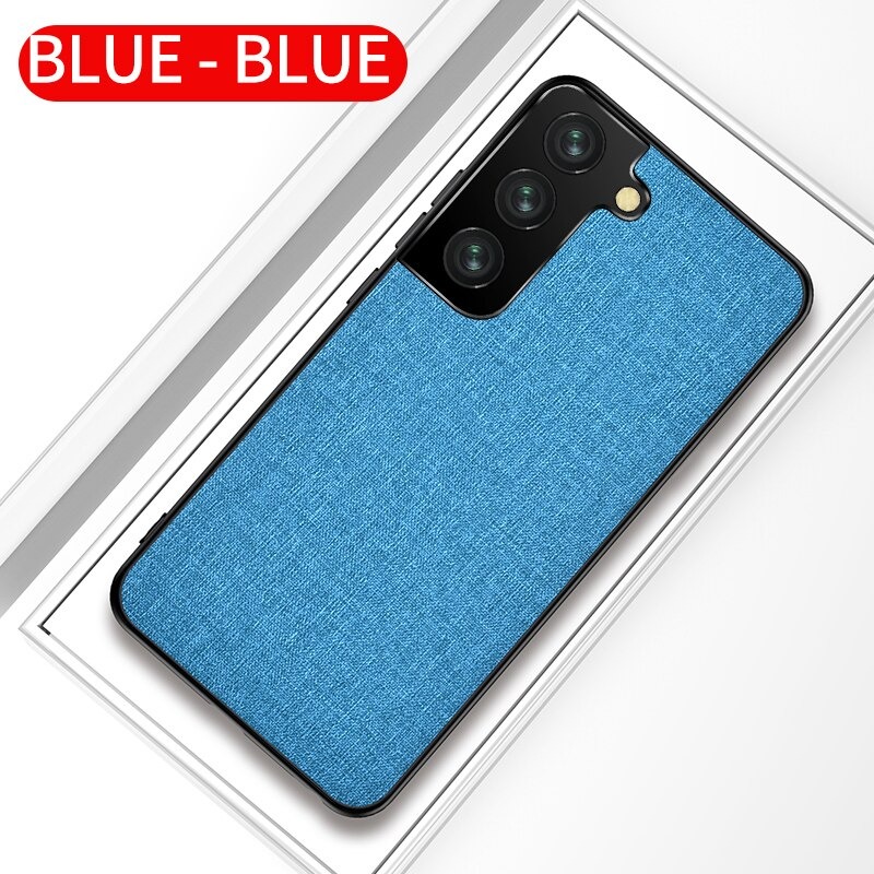 เคส Samsung Galaxy S21 #เคสฝาหลังเคลือบผิวผ้า Matte Cloth PU + PC + TPU Hybrid
