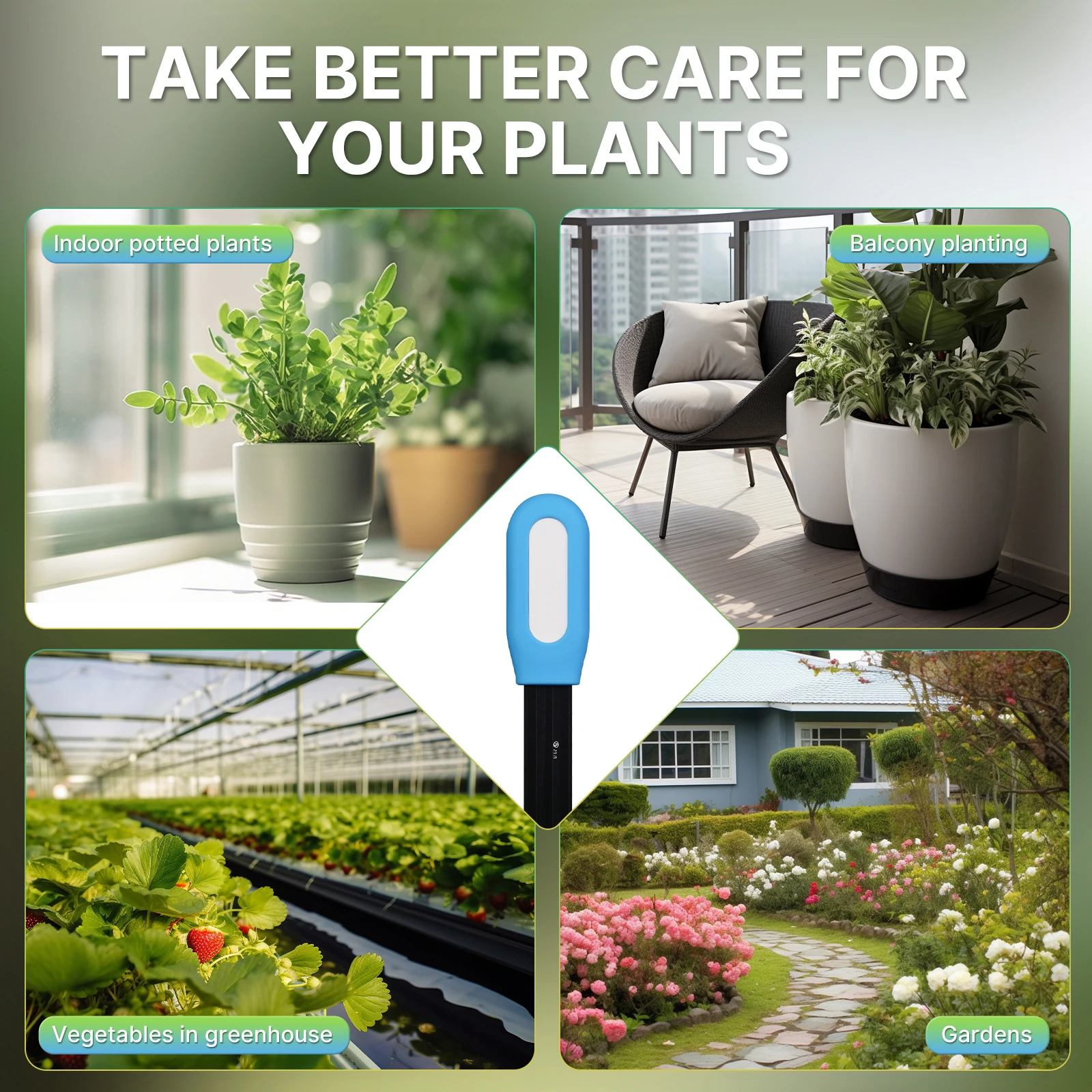 Tuya เครื่องวัดความชื้นในดินในสวน มีเซ็นเซอร์ความชื้นและอุณหภูมิสำหรับพืช