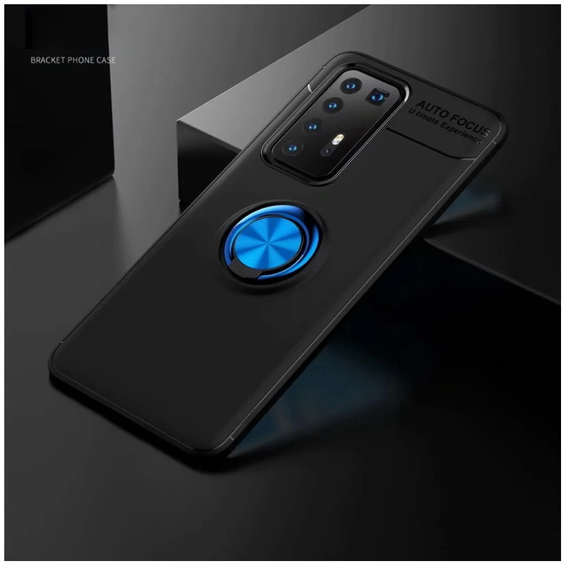 Case Huawei P40 Pro#เคสฝาหลัง TPU Finger Ring Kickstand (แผ่นโลหะแบบ Built-in)