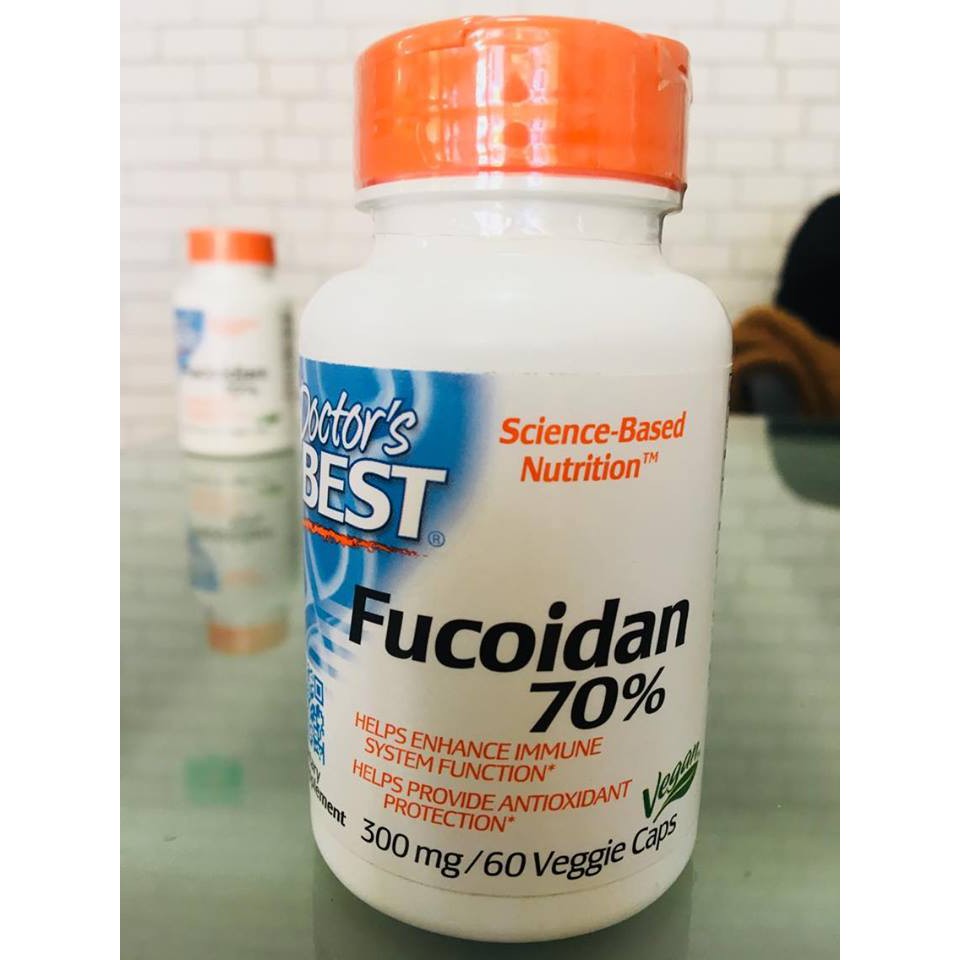 Best Fucoidan 70% ฟูคอยแดน 60 Veggie Caps (Doctor's Best) ลดน้ำตาลในเลือด ช่วยเพิ่มระบบภูมิคุ้มกัน ดูแลรักษาเนื้อเยื่อ