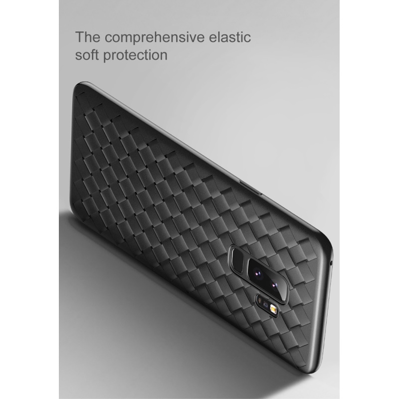 เคส Samsung Galaxy S9+ SM-G965 #เคสฝาหลัง Woven Texture Soft TPUพื้นผิวอ่อนนุ่ม