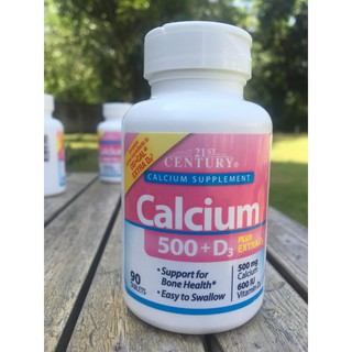(Pre Order) 21st Century® Calcium 500 mg Plus Extra D3 แคลเซียม วิตามินดีสาม ดี3
