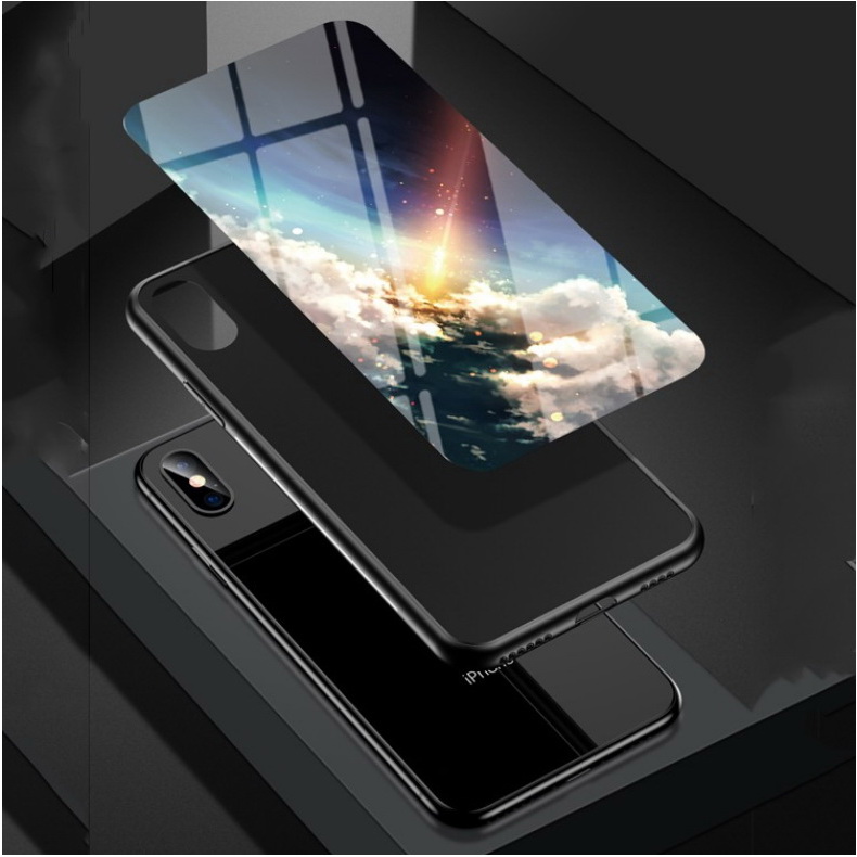 Case OPPO Reno 3 Pro 5G 6.4 นิ้ว #เคสฝาหลัง Gradient Color Glass + PC + TPU Hybrid Case