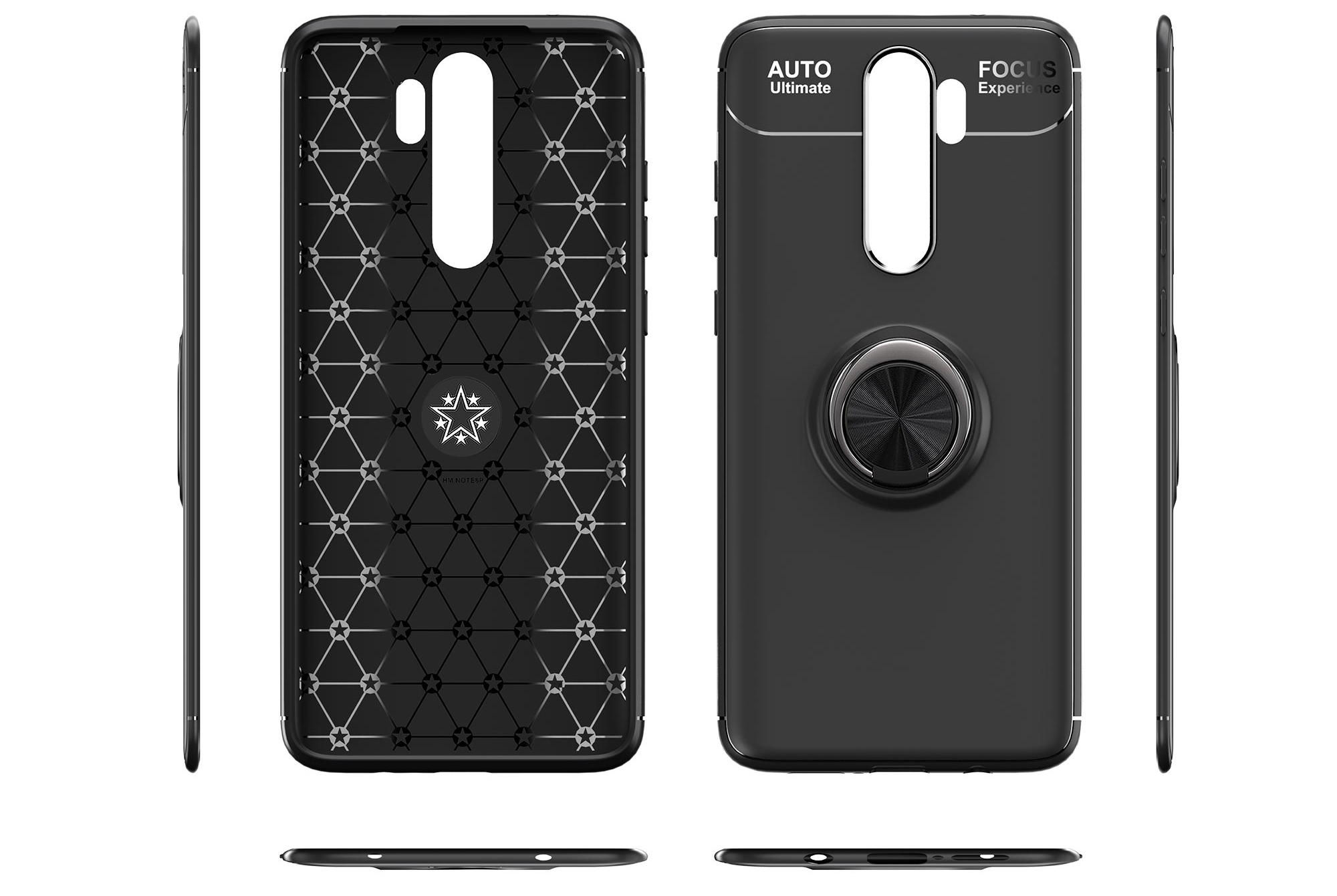 Case Xiaomi Redmi Note 8 Pro #เคสฝาหลัง TPU Finger Ring Kickstand (แผ่นโลหะแบบ Built-in)
