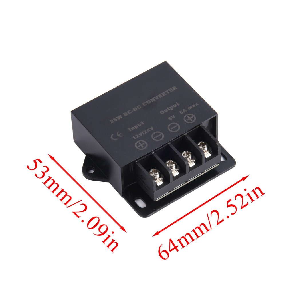 MINI DC Power Converter Mini DC 12V-24V ถึง 5V 3A/5A/10A / 15APower Converter IP68
