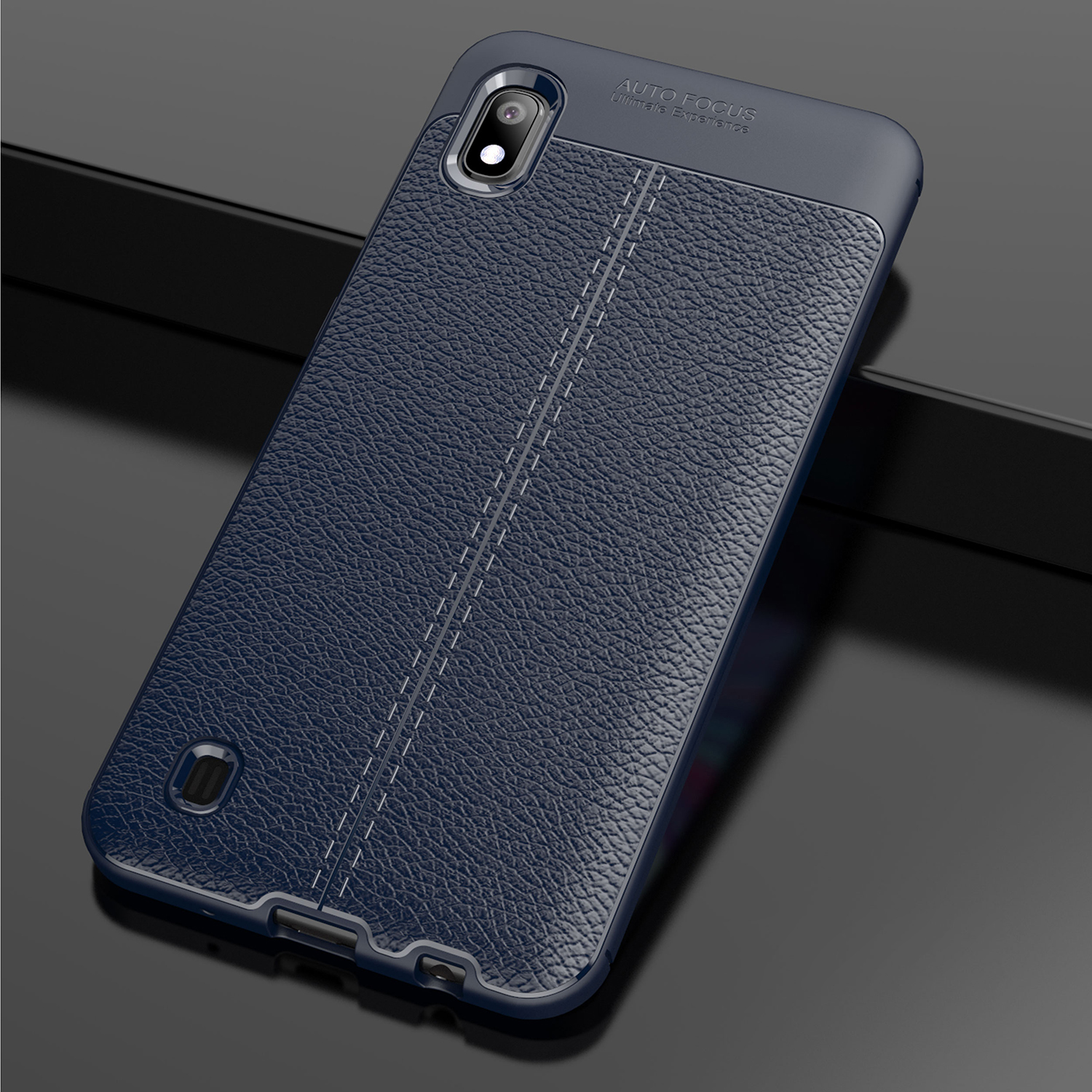 เคส Samsung Galaxy A10 TPU #เคสฝาหลังผิวลิ้นจี่ช่วยป้องกันลายนิ้วมือและกันลื่นได้ดี