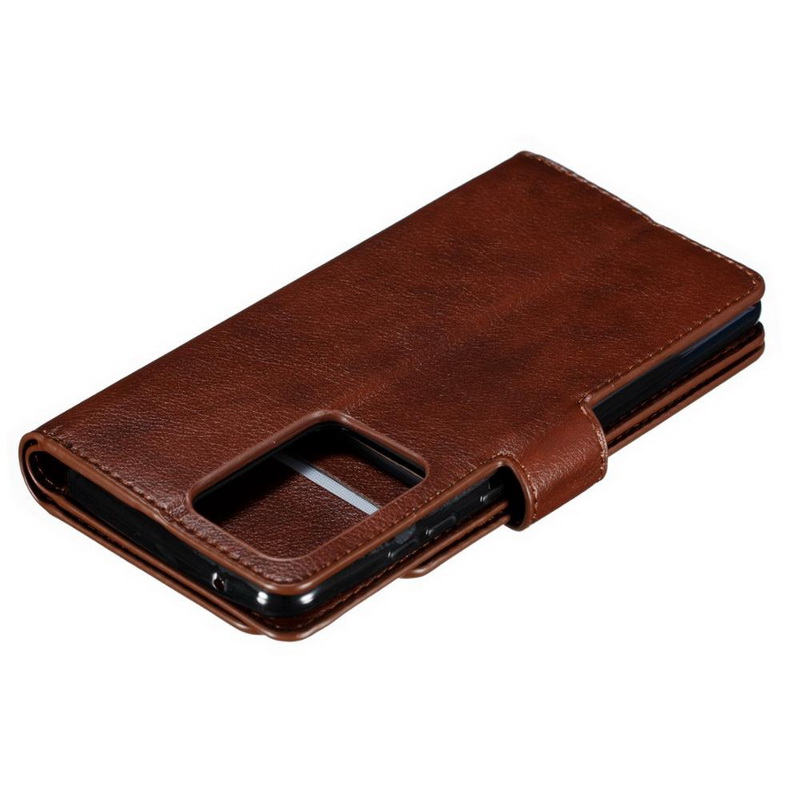 เคส Samsung Galaxy S20 Ultra / S20 Ultra 5G #เคสฝาพับหนัง PU แบบกระเป๋าสตางค์มีที่เก็บบัตรหลายช่อง Retro Wallet Leather Cover Multi Cards Stand