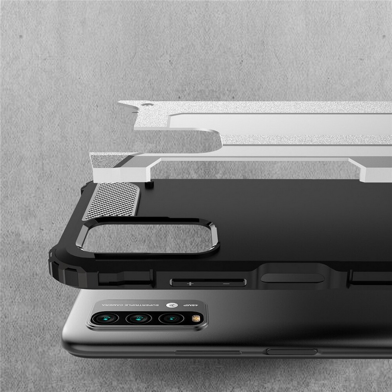 เคส Redmi 9T #เคสฝาหลังเกราะป้องกัน ไฮบริด พลาสติก+TPU Heavy Duty Rugged Hybrid