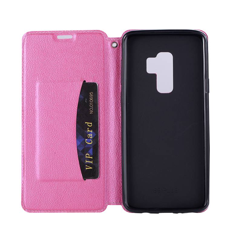 Case Samsung Galaxy J8 (2018) #เคสฝาพับหนัง PU มีช่องใส่บัตร Auto-absorbed Leather