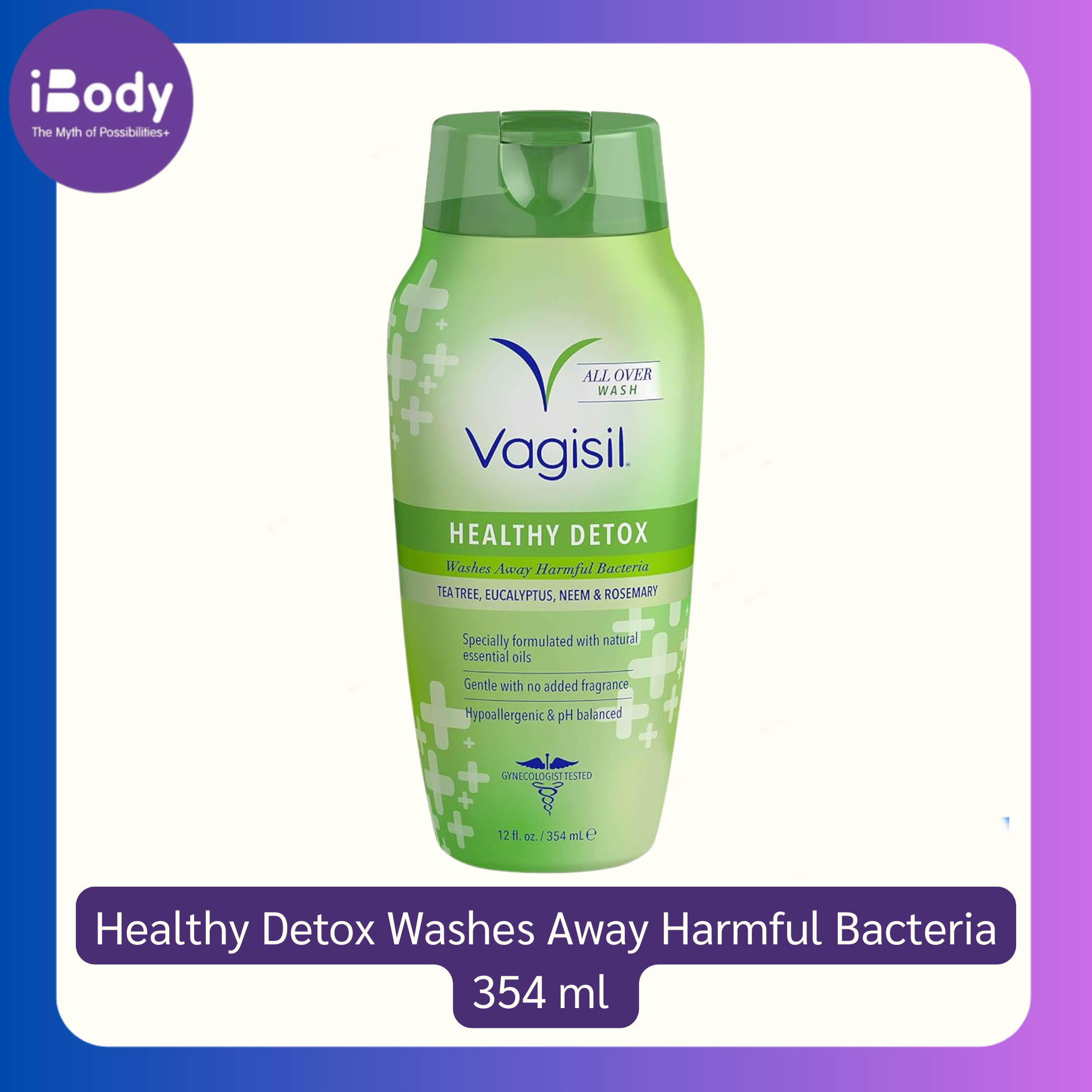 (Vagisil®) Healthy Detox Washes Away Harmful Bacteria 354 ml ผลิตภัณฑ์ทำความสะอาดจุดซ่อนเร้น สำหรับผู้หญิง ขจัดแบคทีเรีย