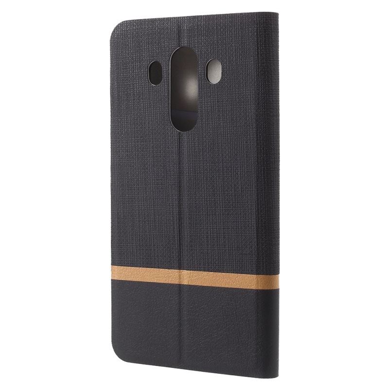 Case Huawei Mate 10 Pro 6นิ้ว #เคสฝาพับหนัง PU ออกแบบสี Contrast ปกเสริมด้วยแผ่นเหล็กคุณภาพดี
