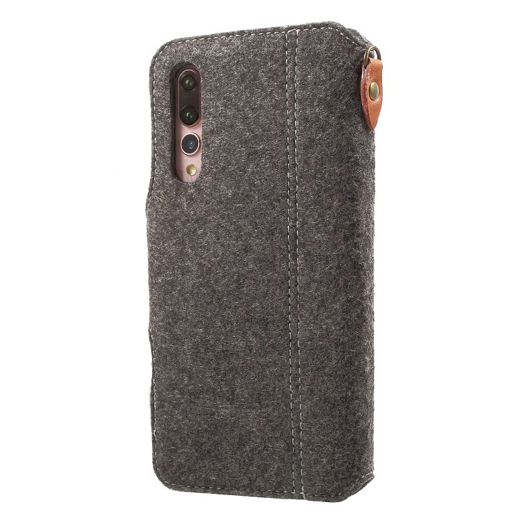 Case Huawei P20 Pro #เคสฝาพับแบบกระเป๋าสตางค์ Felt Leather Wallet เคสคุณภาพดีราคาถูก