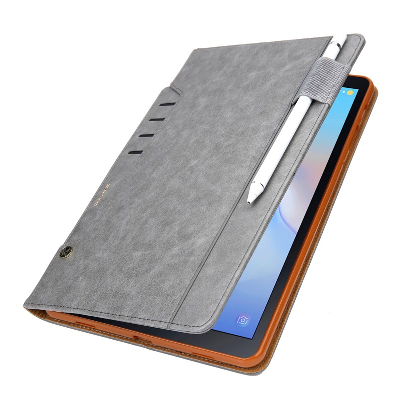 เคส Samsung Galaxy Tab A 10.5 (2018) T590 T595 #เคสฝาพับหนัง PU คุณภาพดี พร้อมฝาปิดมีช่องเสียบการ์ด CMAI2 PU Leather Stand Wallet Flip