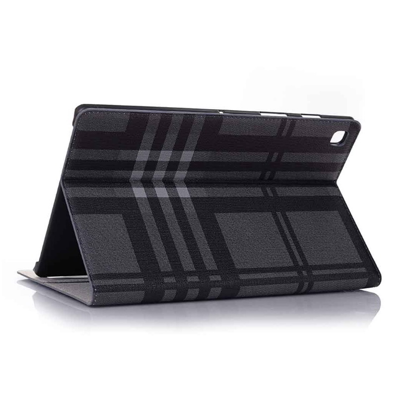 Case Samsung Galaxy Tab A 8.0 (2019) SM-P200 P205 #เคสฝาพับกระเป๋าสตางค์หนัง PU รูปแบบลายสก็อต