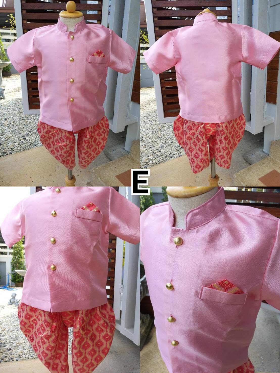 ชุดไทยเด็กชายหญิง เสื้อกับโจง