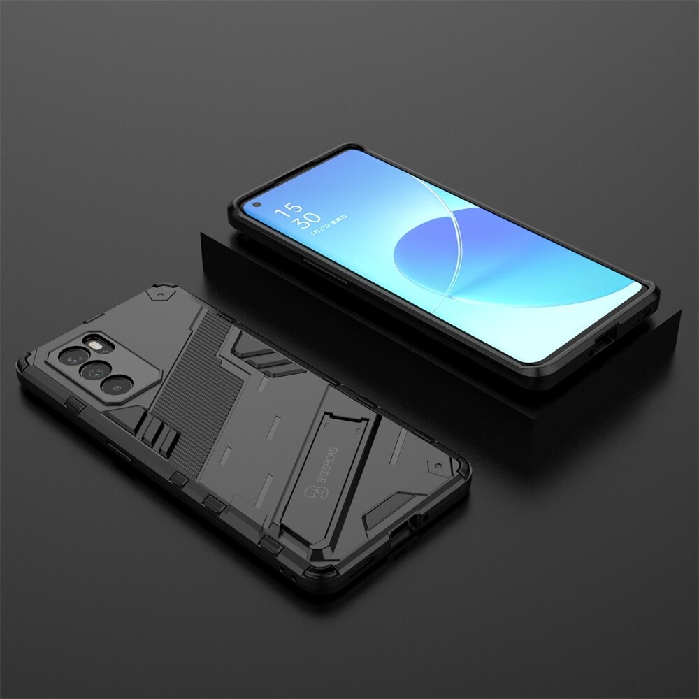 เคส OPPO Reno 6Z 5G #เคสฝาหลังพลาสติก ไฮบริด TPU + Kickstand