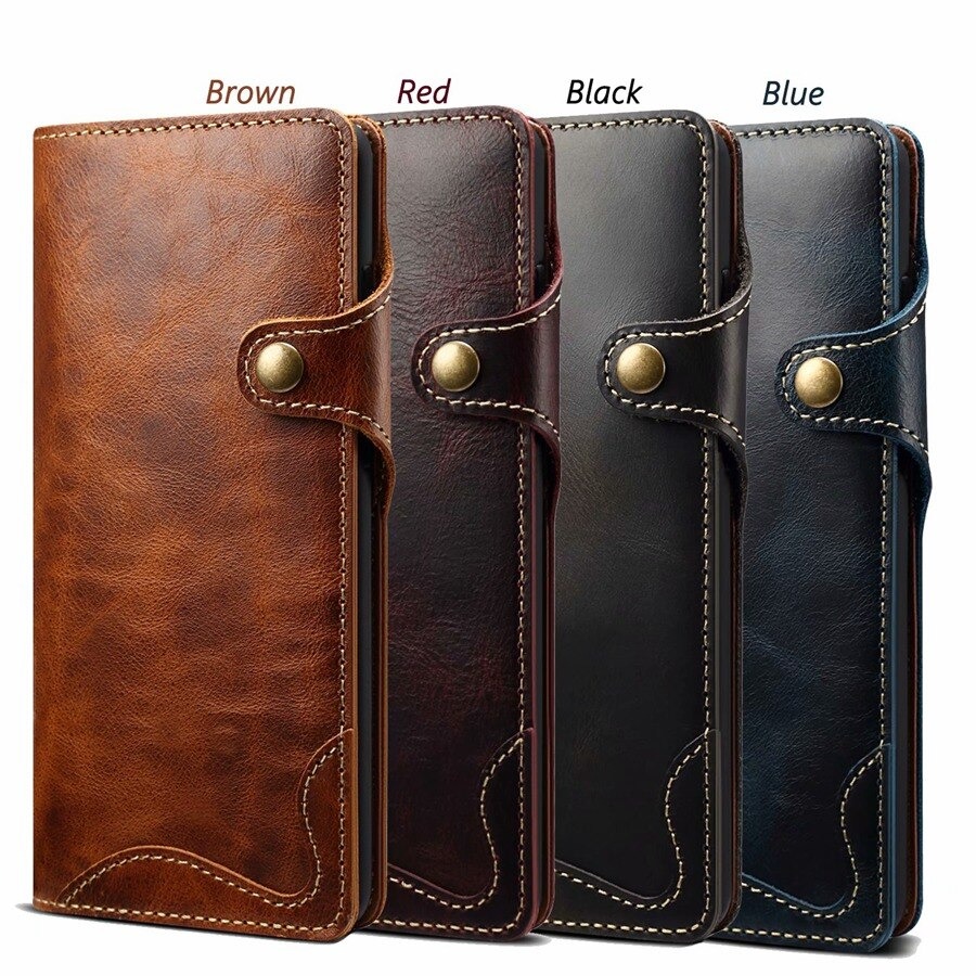 เคส Samsung Galaxy Note 20 / Note 20 5G #เคสฝาพับหนังแท้พร้อมสายคล้อง Genuine Wallet Leather Phone Cover with Lanyard