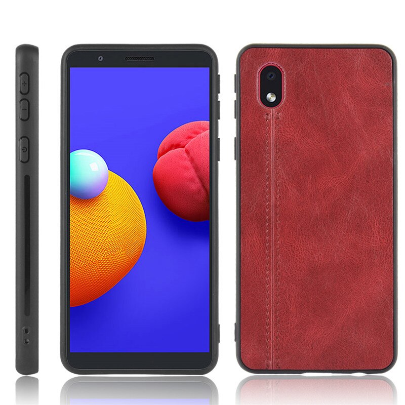 Case Samsung Galaxy A01 Core #เคสฝาหลังเคลือบหนัง PU
