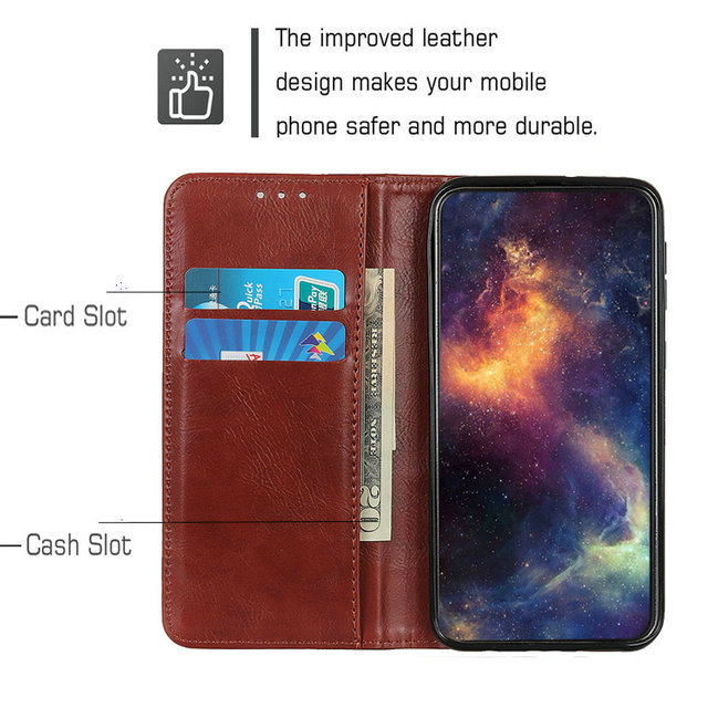 Case Samsung Galaxy A11 #เคสฝาพับหนังแยกผิวหนังม้าดูดซับอัตโนมัติ Crazy Horse Auto-absorbed Split Leather Wallet