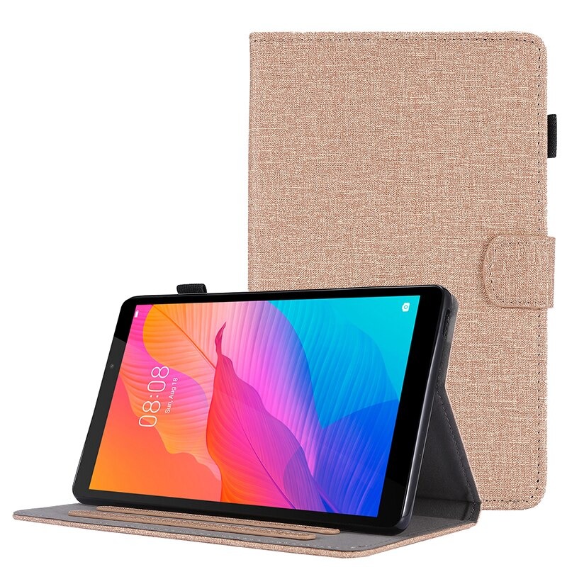 เคส Huawei MatePad T8 8 นิ้ว KOB2-L09 Kobe2-L03 KOB2-W09 #เคสฝาพับผิวเคลือบ Cloth Coated Leather Stand Flip