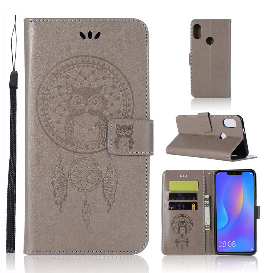 Case Huawei nova 3i #เคสฝาพับแบบกระเป๋าสตางค์ฝาพับหนัง PU ลายนกฮูก Dream Catcher Owl