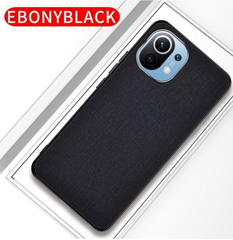 เคส Xiaomi Mi 11 #เคสฝาหลังเคลือบผิวผ้า Matte Cloth PU + PC + TPU Hybrid