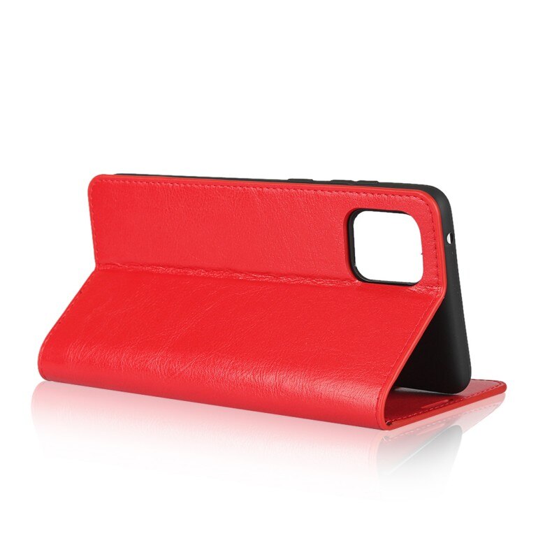Case Samsung Galaxy Note 10 Lite #เคสฝาพับหนังแท้แบบกระเป๋าสตางค์คุณภาพดี Crazy Horse Genuine Leather Cover