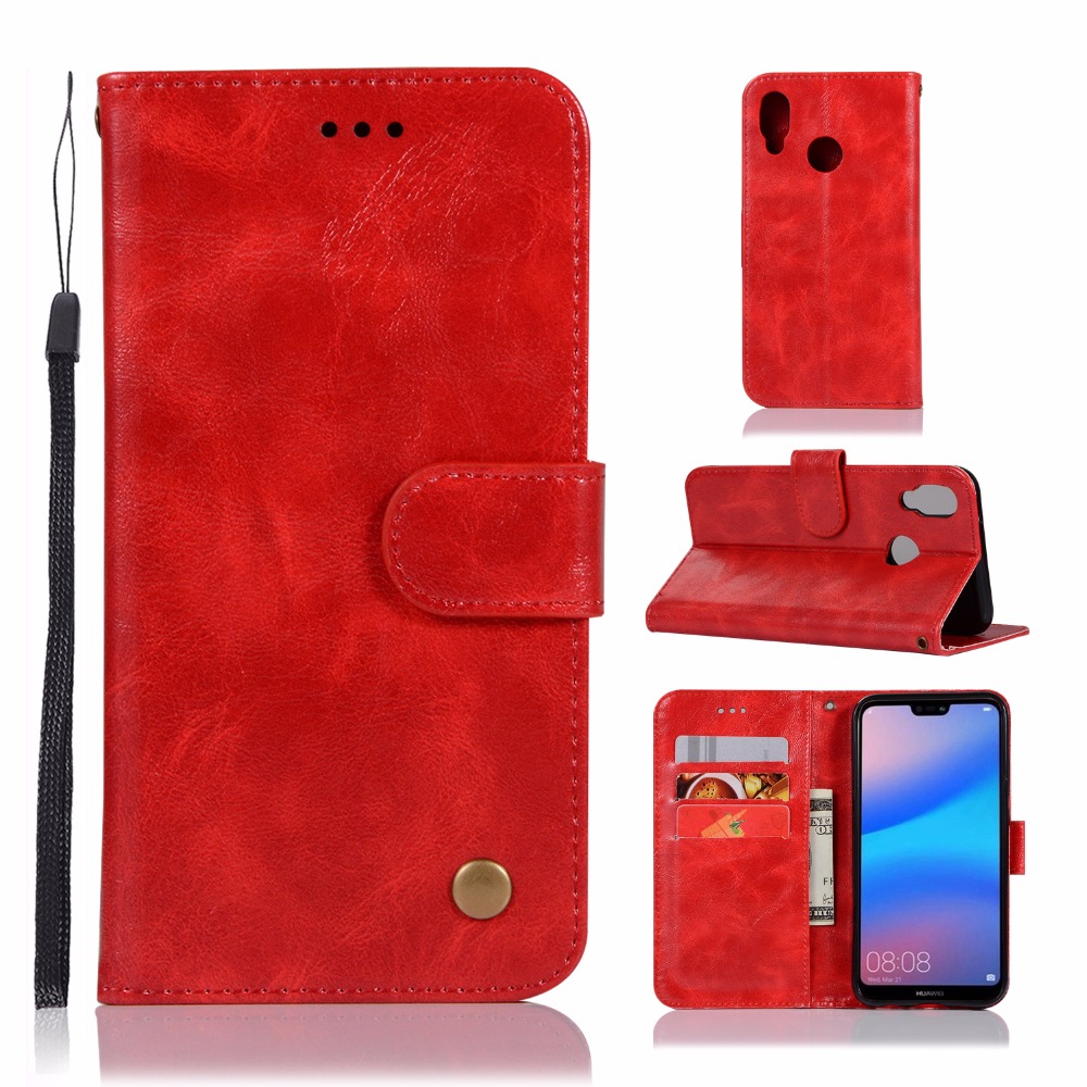 Case Huawei P20 Lite / Nova 3e #เคสฝาพับพรีเมี่ยมแบบกระเป๋าสตางค์ หนัง PU Vintage