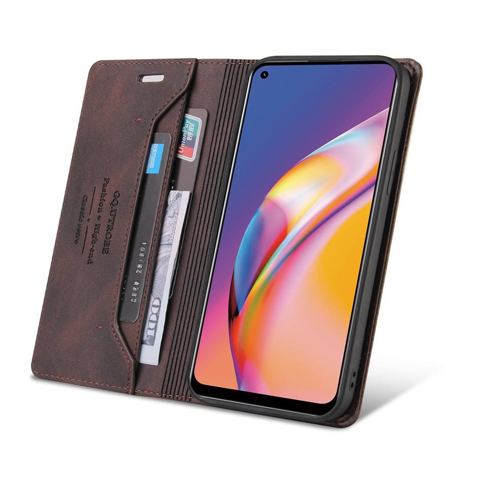 เคส Oppo A94 #เคสฝาพับหนัง PU สไตล์กระเป๋าสตางค์พร้อมช่องใส่การ์ด Luxury Flip Stand Card Phone Leather Wallet Cover Casing