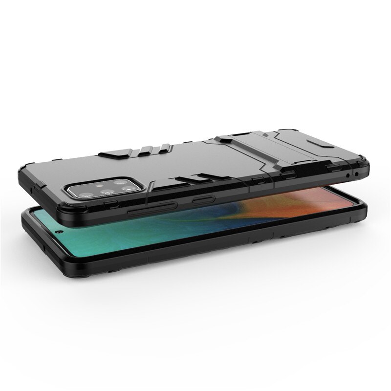 Case Samsung Galaxy A51 #เคสฝาหลังพลาสติก ไฮบริด TPU + Kickstand