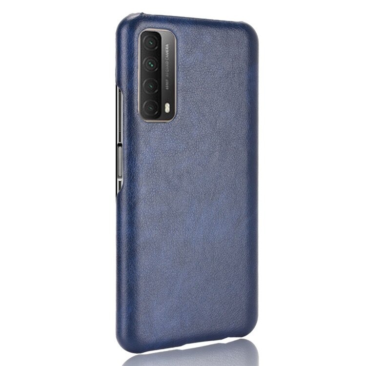 เคส Huawei Y7a #เคสฝาหลังพลาสติกแข็งเคลือบหนัง PU ลายผิวลิ้นจี่ Litchi Skin Leather Coated