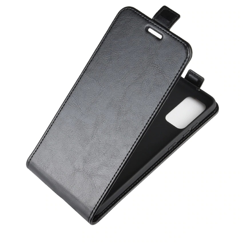 เคส Samsung Galaxy S20 #เคสฝาพับหนัง PU Crazy Horse แนวตั้ง พร้อมช่องเสียบการ์ด