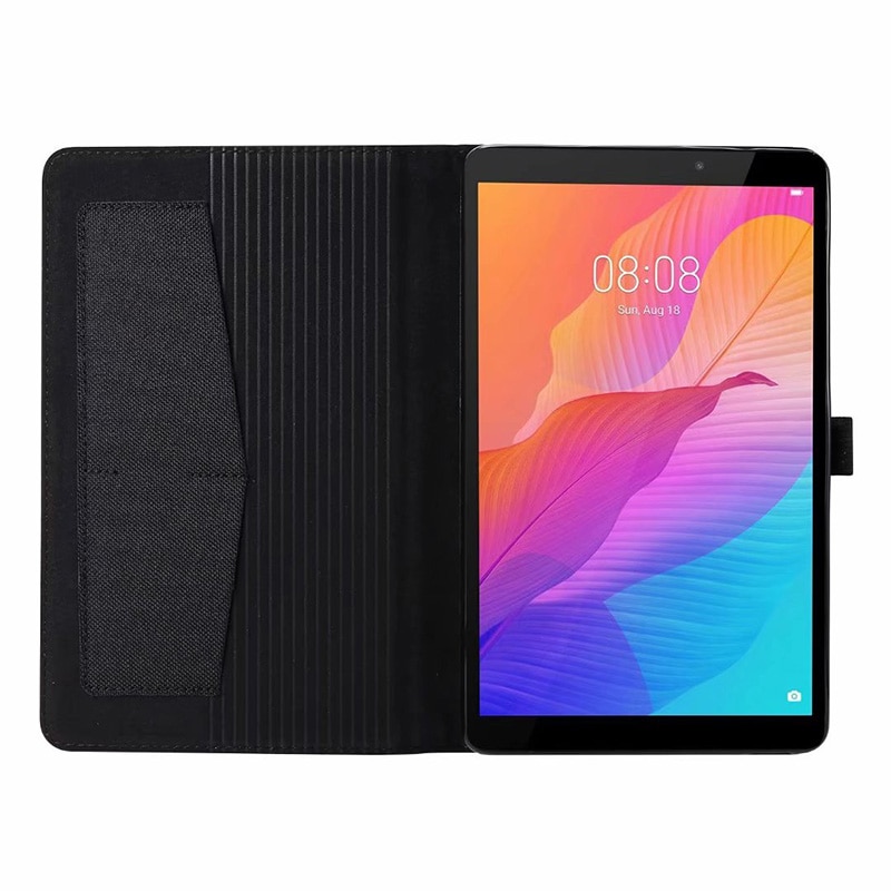 Case Huawei MatePad T8 8นิ้ว #เคสฝาพับหนัง PU ผิวผ้าพับตั้งได้ Cloth Leather Wallet