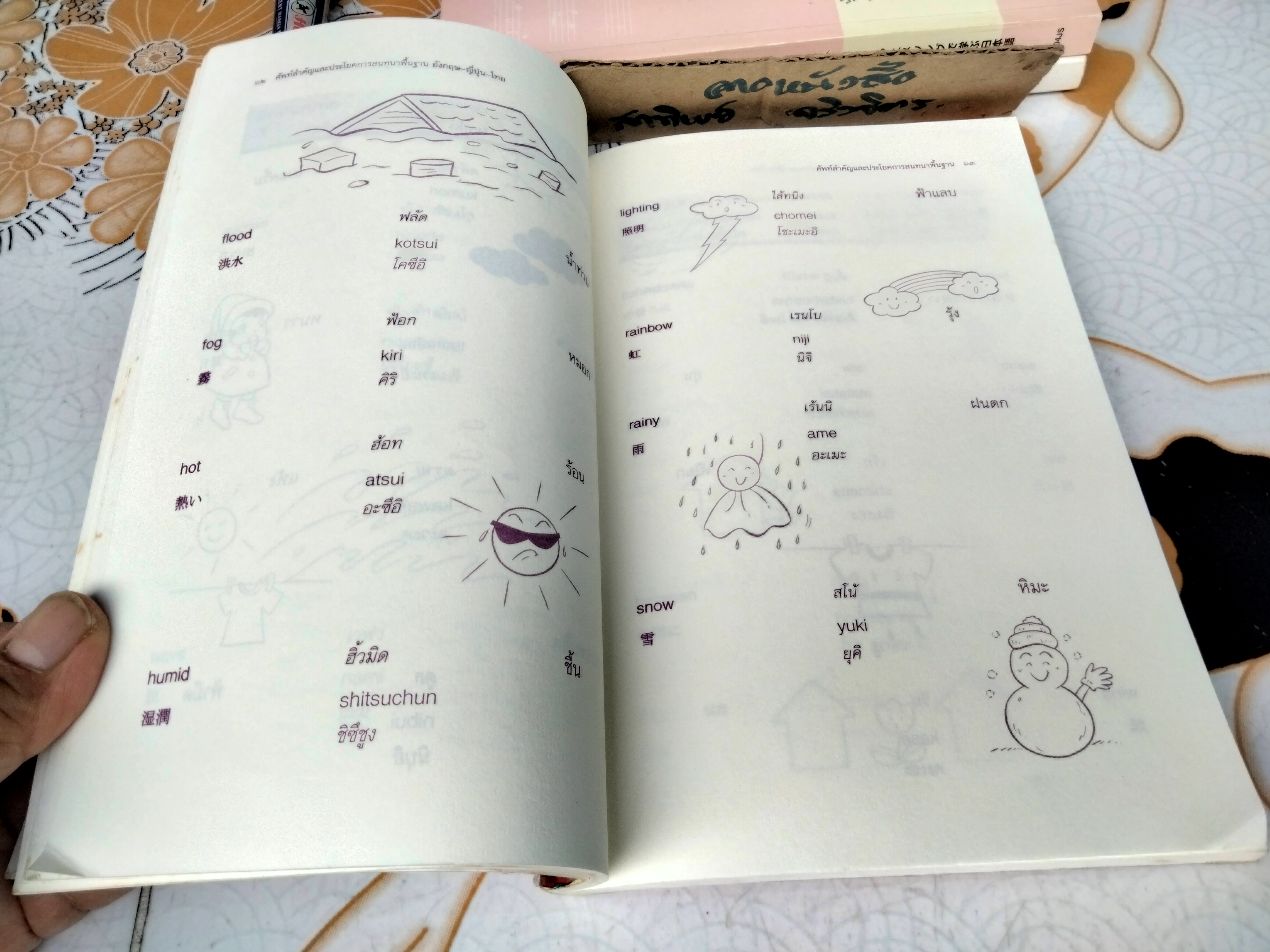 ศัพท์สำคัญและประโยคการสนทนาพื้นฐาน อังกฤษ ญี่ปุ่น ไทย