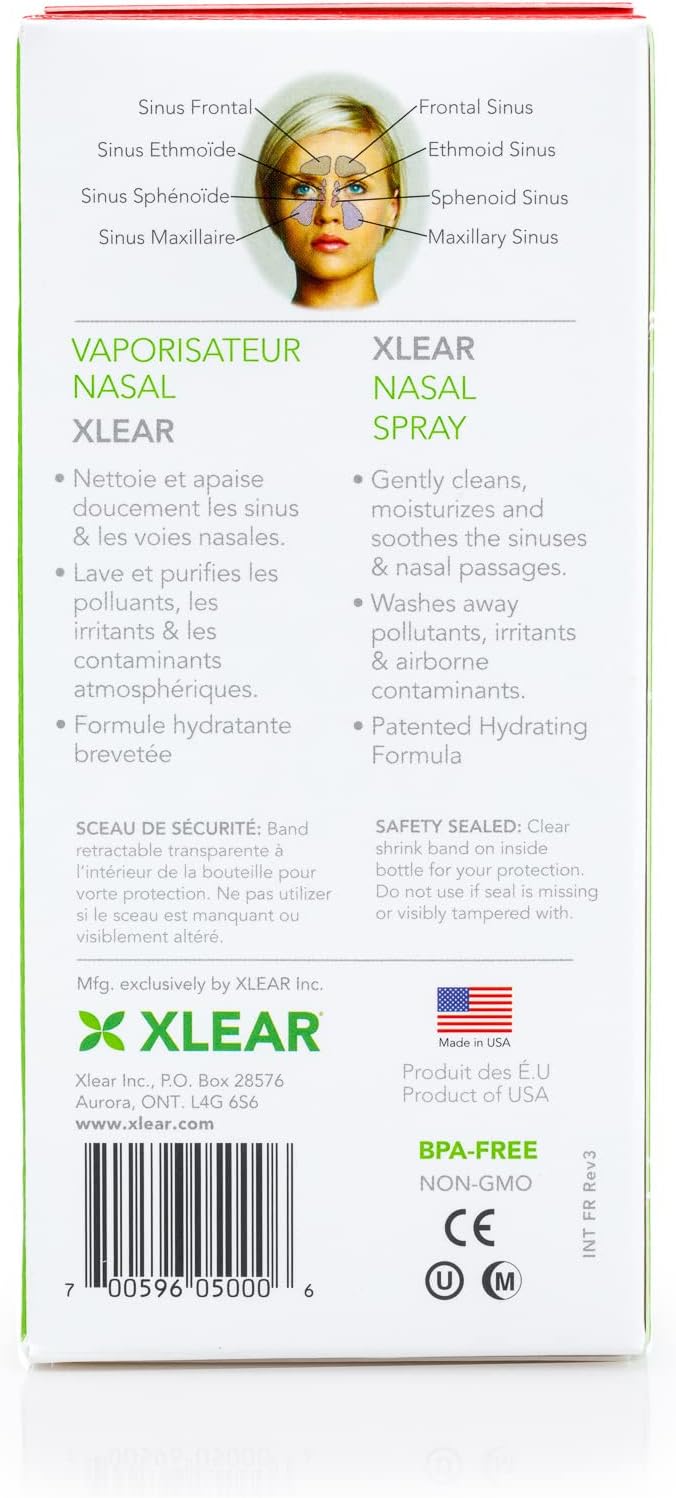 Xlear® Xylitol Saline Nasal Spray Daily Relief 45 mL ผลิตภัณฑ์ล้างจมูก