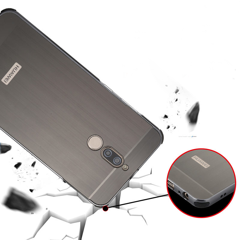 Case Huawei nova 2i5.9นิ้ว #เคสกรอบโลหะกันกระแทกฝาหลังพลาสติกเลื่อนสไลด์สวยงามทันสมัย