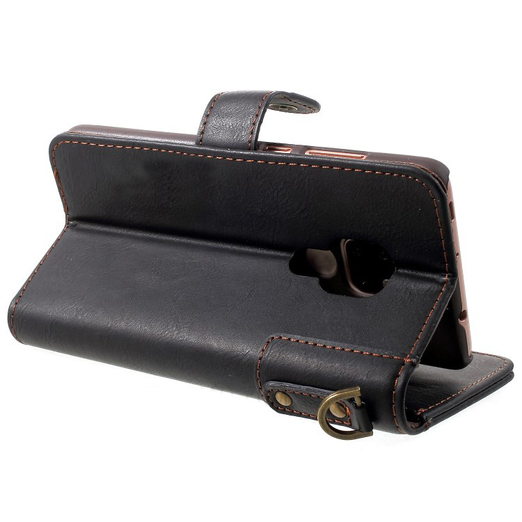 Case Huawei Mate 20 #เคสฝาพับแบบกระเป๋าสตางค์ Cowhide Leather Stand Wallet Stan