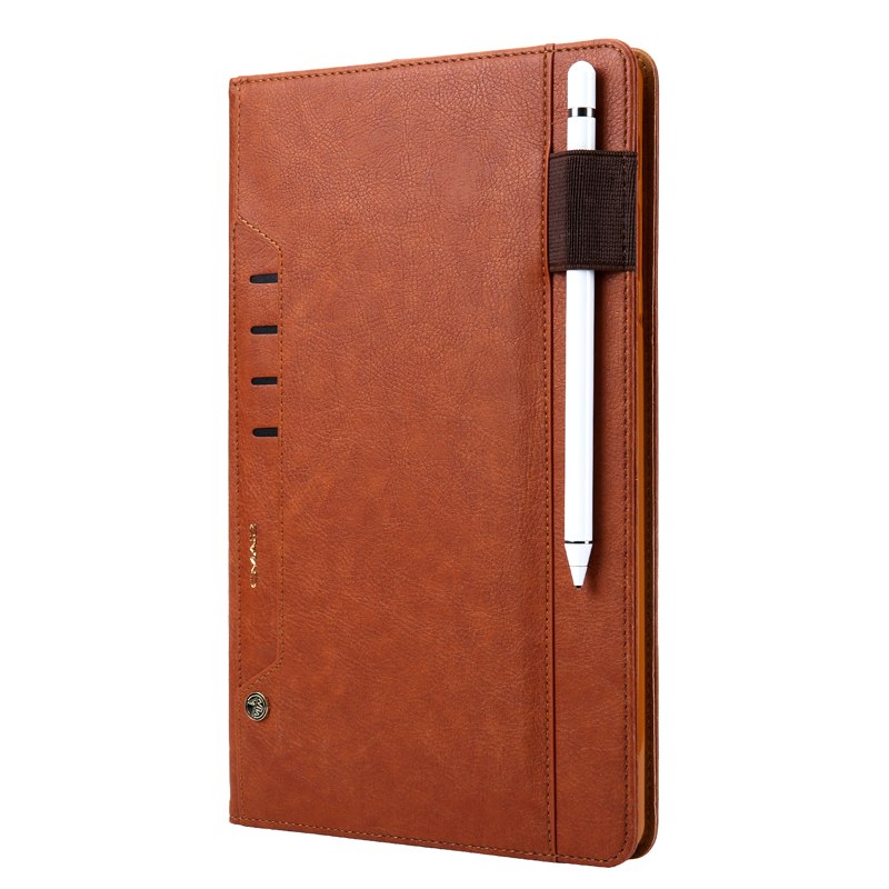 เคส Samsung Galaxy Tab A 10.5 (2018) T590 T595 #เคสฝาพับหนัง PU คุณภาพดี พร้อมฝาปิดมีช่องเสียบการ์ด CMAI2 PU Leather Stand Wallet Flip