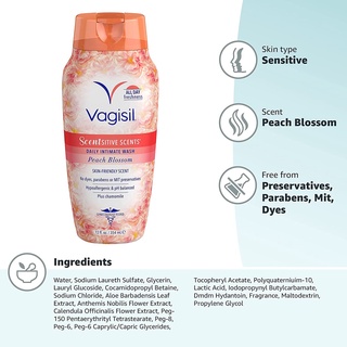 Vagisil® Scentsitive Scents Daily Intimate Wash 354 ml ทำความสะอาด ผู้หญิง กลิ่นหอม