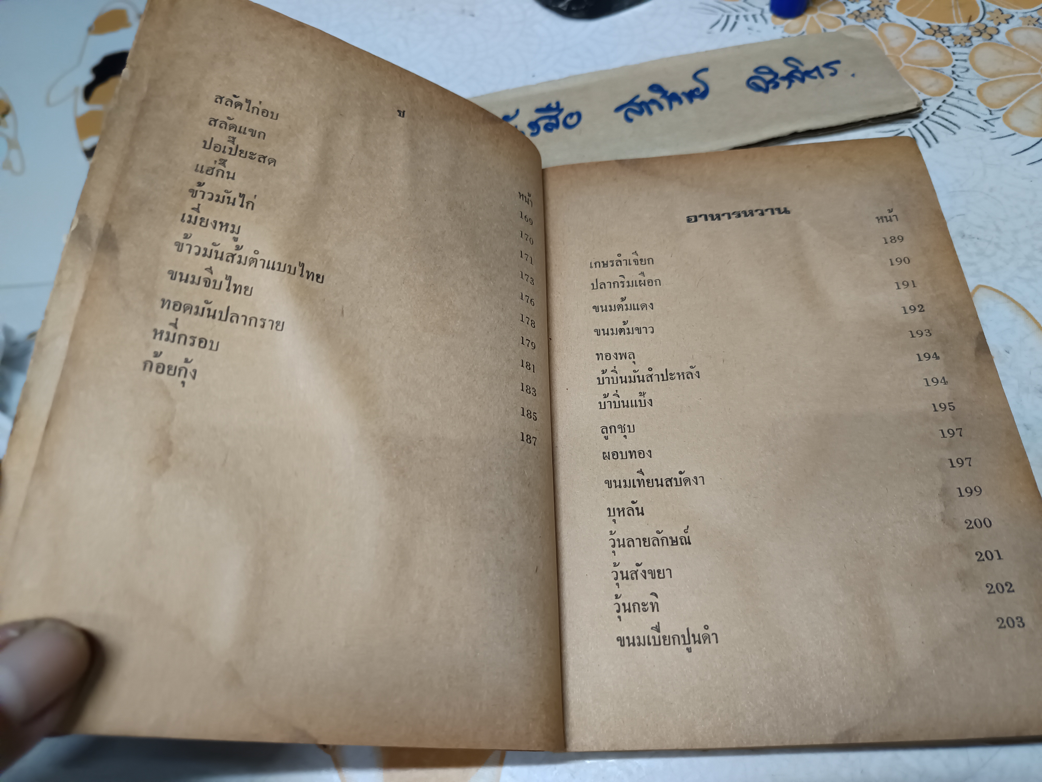 อาหารไทย โดย อ.จรรยา สุบรรณ์ (เล่มเล็ก) ** หนังสือมีคราบน้ำทั้งเล่ม **สินค้าหมด**