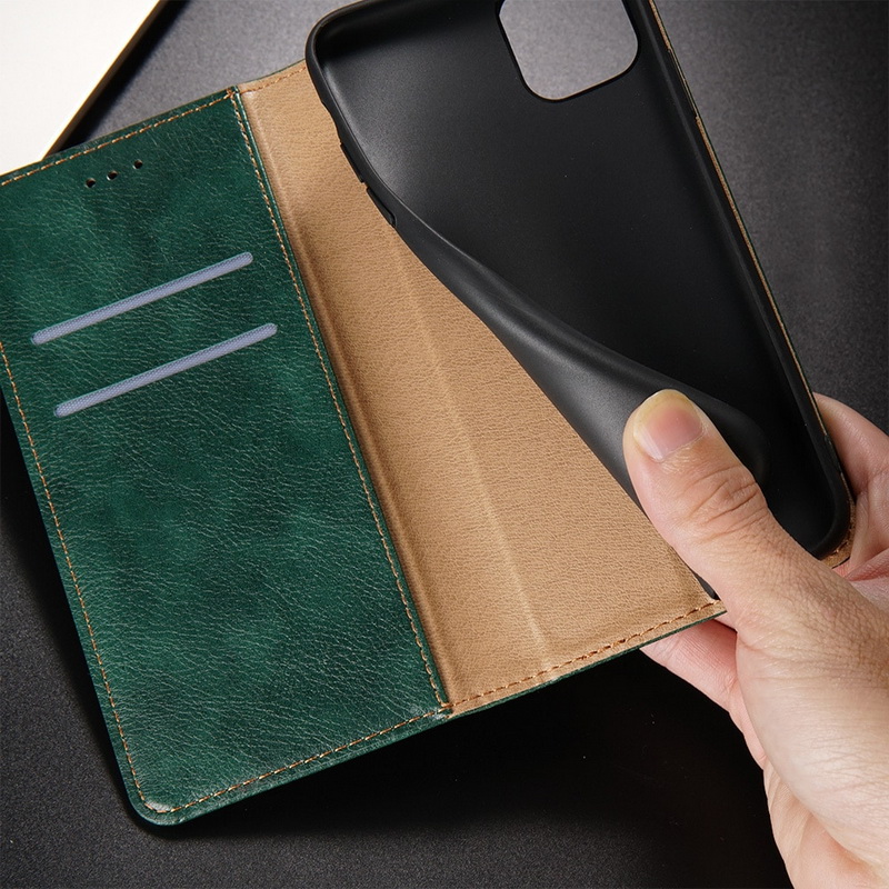 Case Samsung Galaxy S21 Ultra #เคสฝาพับหนัง PU มีช่องเสียบบัตร ฝาปิดแม่เหล็กดูดซับอัตโนมัติ