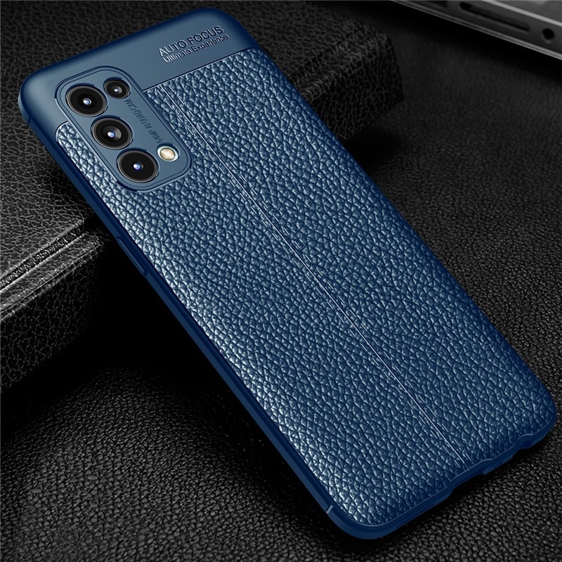 Case OPPO Reno 5 Pro 5G #เคสฝาหลัง TPU ผิวลิ้นจี่ช่วยป้องกันลายนิ้วมือและกันลื่นได้ดี