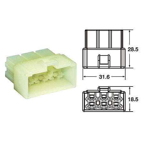 ปลั๊กต่อสายไฟในรถยนต์ AUTOMOTIVE CONNECTORS,250 STANDARD TYPE UNSEALED 3sqmm