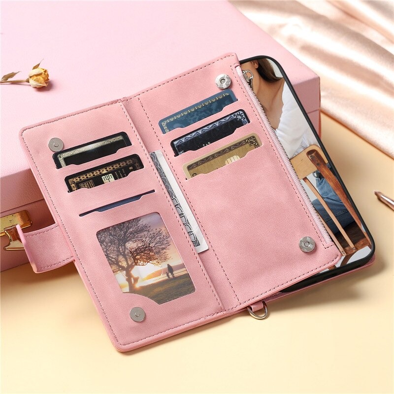 เคส Xiaomi Mi 11 Lite#เคสหนัง PU มีช่องซิปช่องเก็บบัตรหลายช่อง