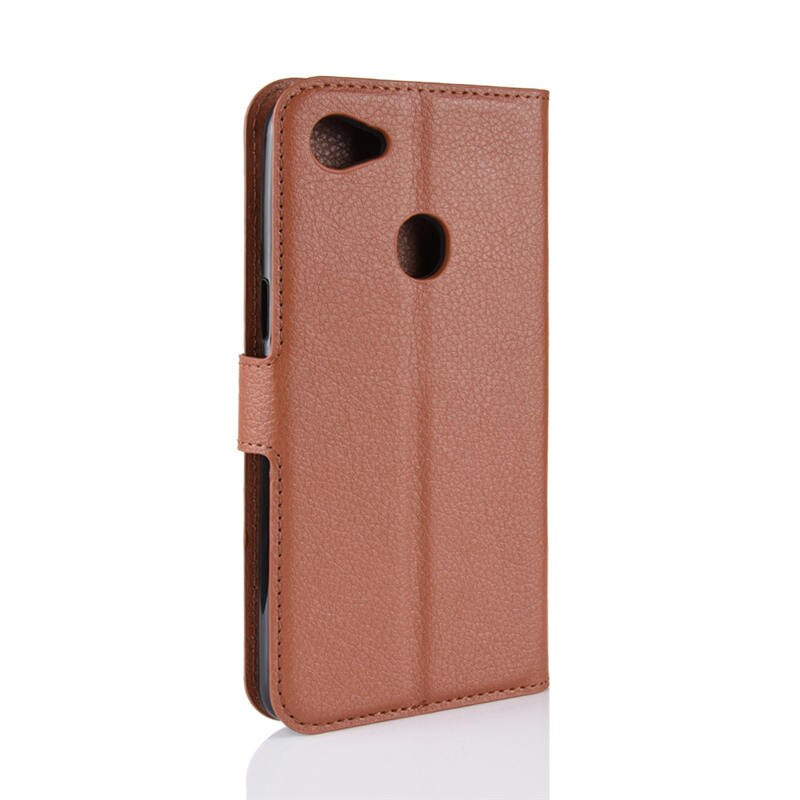 Case OPPO F7 #เคสฝาพับสไตล์กระเป๋าสตางค์หนัง PU ผิวลิ้นจี่สีสันสวยงามทันสมัย
