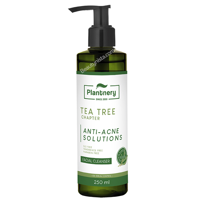 Plantnery Tea Tree Facial Cleanser 250ml. เจลล้างหน้า ที ทรี สูตรอ่อนโยนพิเศษ ช่วยลดสิว