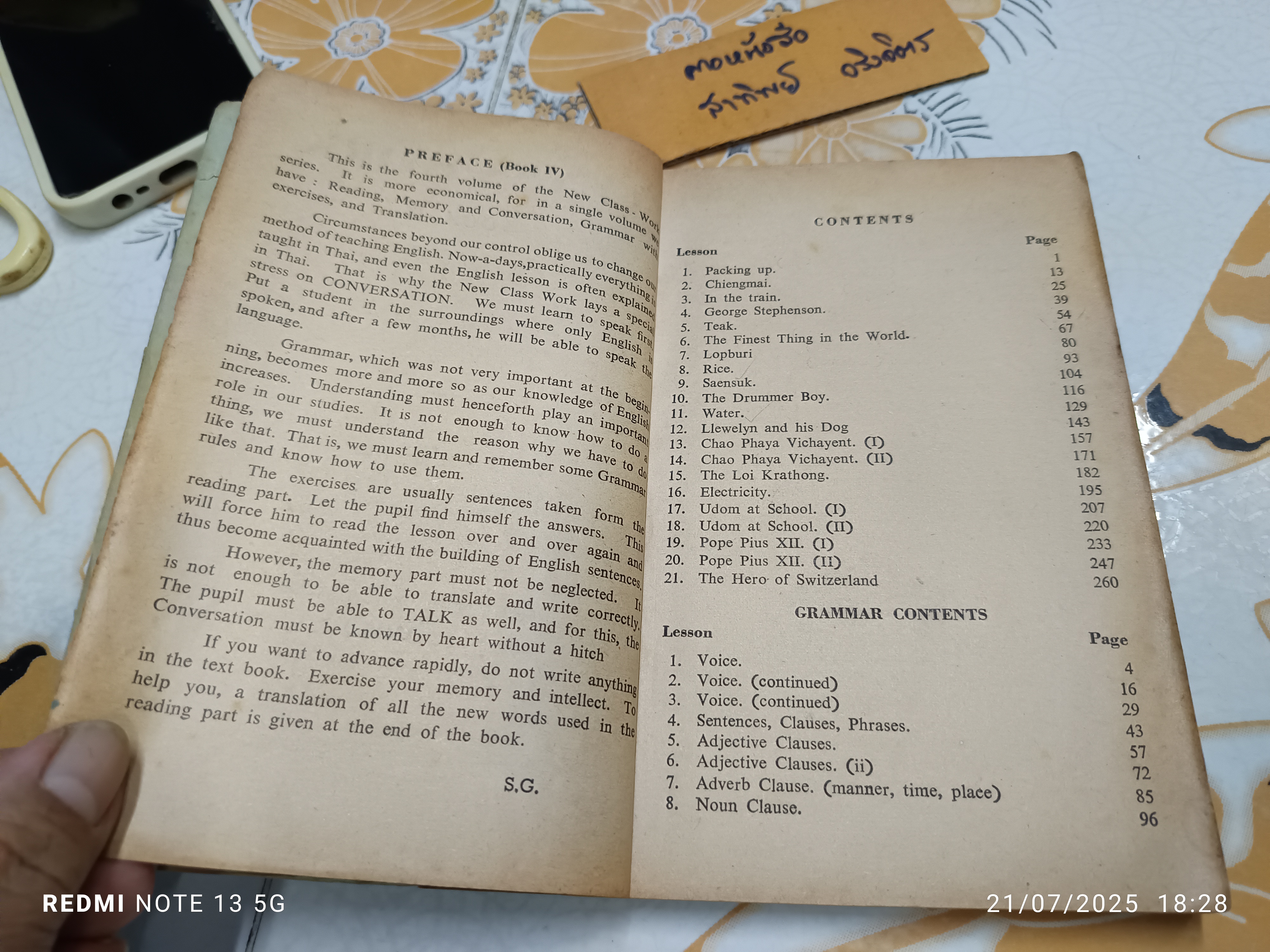 CLASS-WORK Book IV หนังสือเรียนภาษาอังกฤษ By S. G. Copyright Collection Saint -Gabriel No.20 April 1961 **สินค้าหมด**