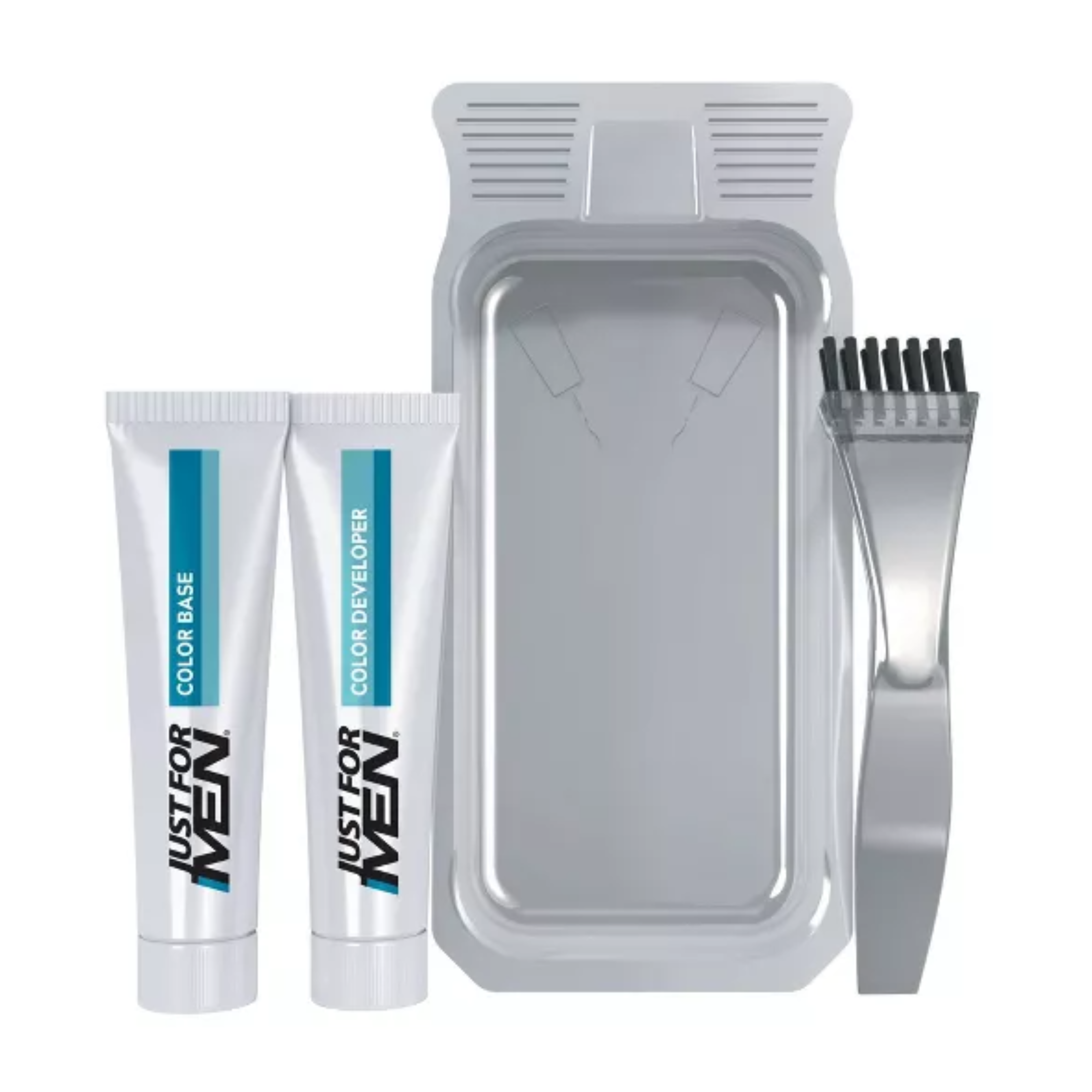 Just for men® Mustache & Beard Coloring for Gray Hair 14g Easy Brush-In Color สีย้อมหนวด เครา