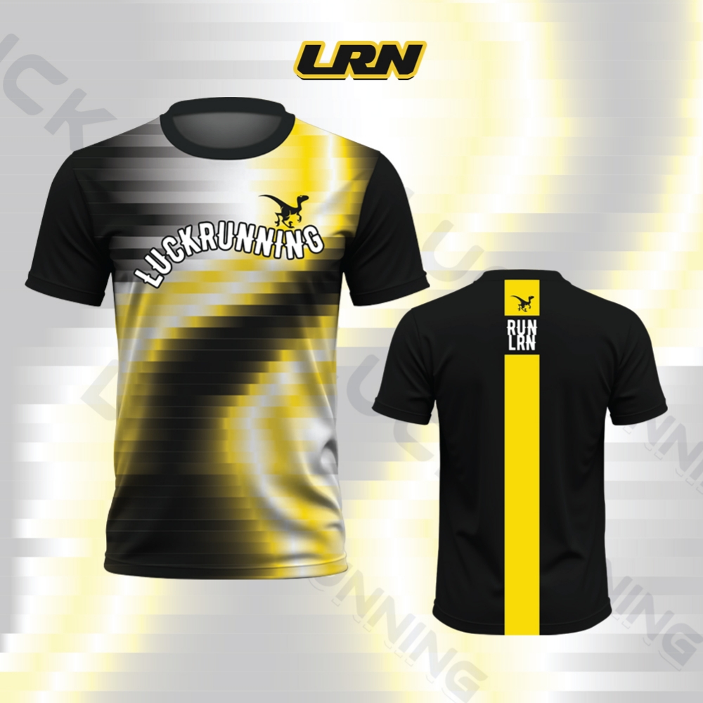 เสื้อวิ่งพิมพ์ลาย LRN เนื้อผ้า Micro square สำหรับวิ่งมาราธอน (MS27)