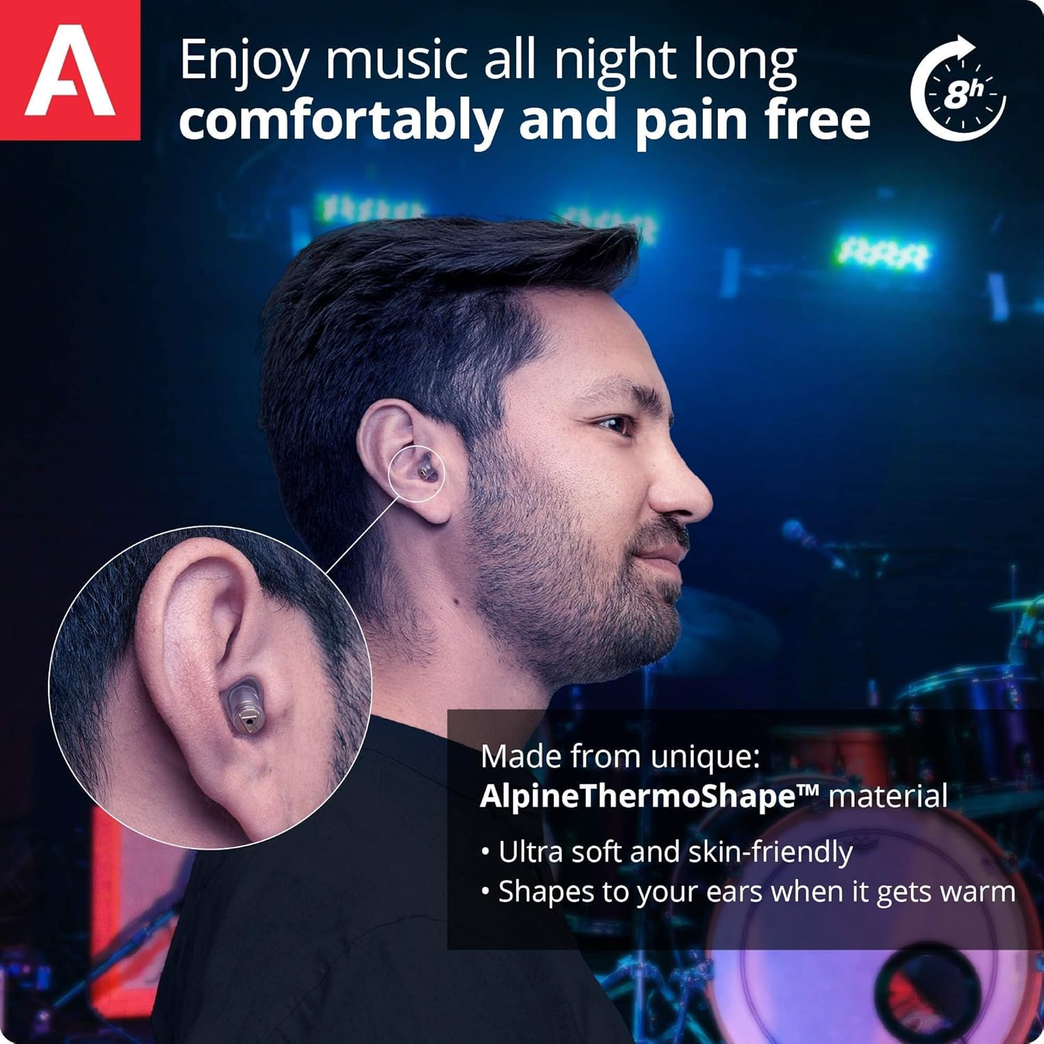 ที่อุดหู สำหรับนักดนตรีมืออาชีพ ลดเสียงรบกวน Professional Musician Hearing Protection (Alpine®)
